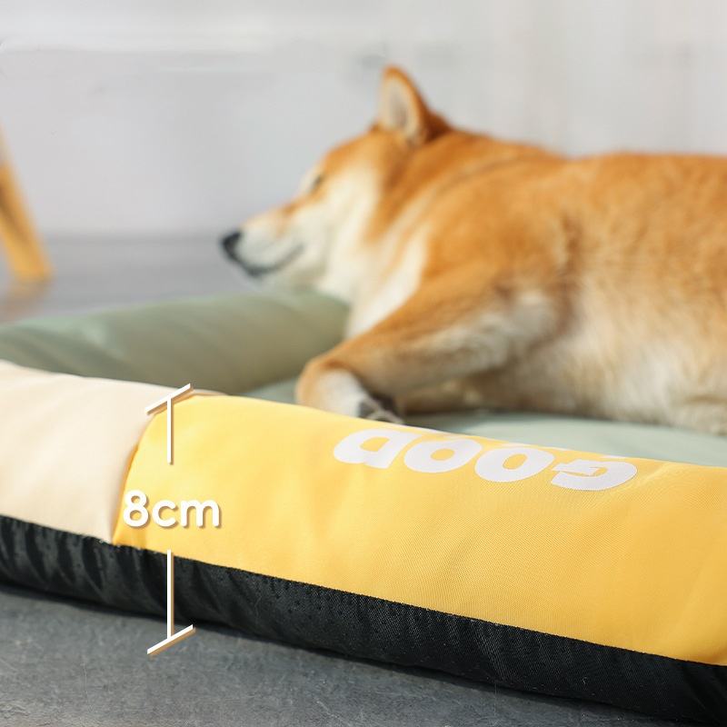 bolster dog bed with washable Oxford fabric