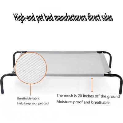Cooling metal frame elevated dog bed