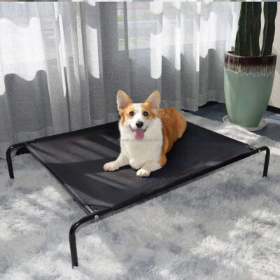 Cooling raised elevated dog bed