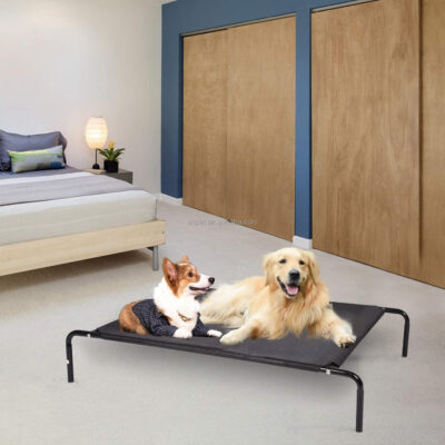 Cooling raised elevated dog bed