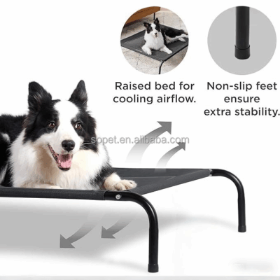 Cooling raised elevated dog bed