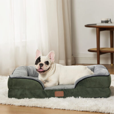 Custom orthopedic bolster dog bed