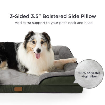 Custom orthopedic bolster dog bed