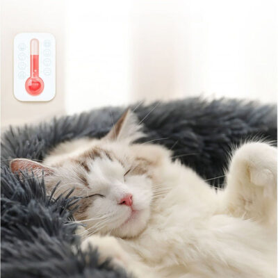 Cute calming donut pet bed for small dogs