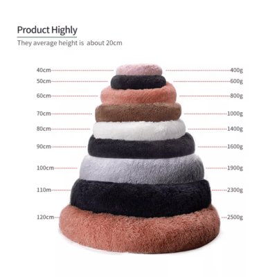 Cute calming donut pet bed for small dogs