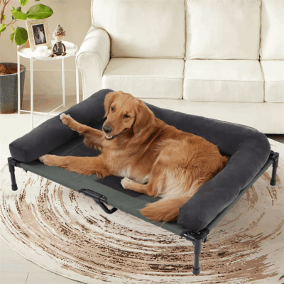 detachable padded bolster for large dogs