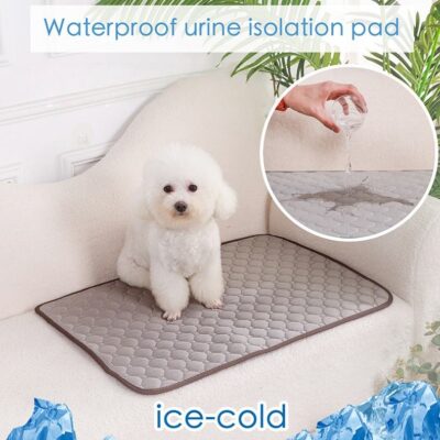 Washable ice silk dog cooling mat