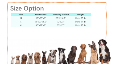 Extra large cooling gel dog bed with removable bolsters
