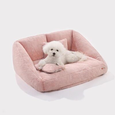 soft bolster dog bed with removable washable cover