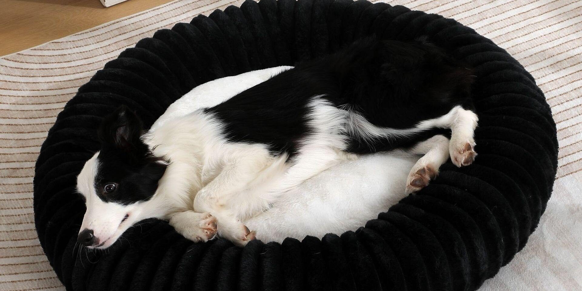 Winter warm corduroy donut pet bed