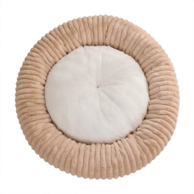 Winter warm corduroy donut pet bed