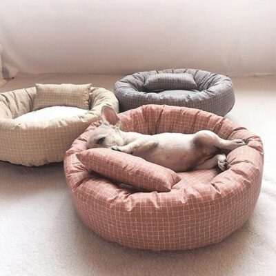 In stock donut dog bed