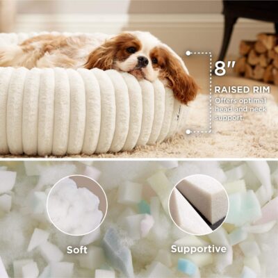 Luxury fur donut dog bed