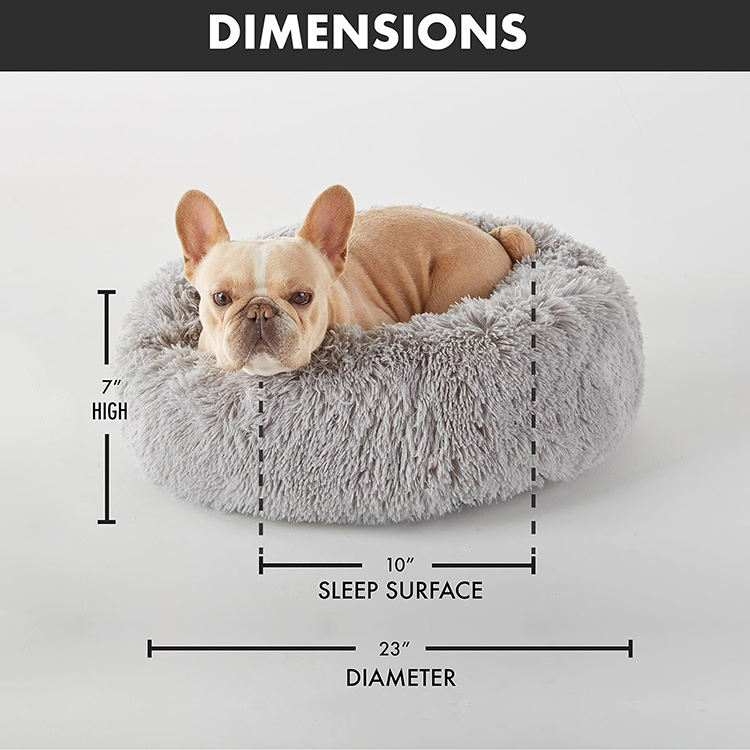 Luxury cozy calming donut pet bed