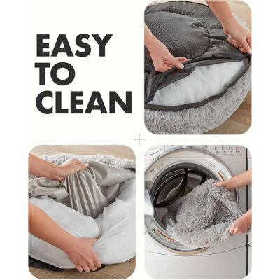 Luxury cozy calming donut pet bed