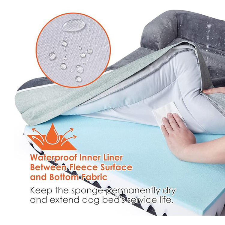 Modern orthopedic memory foam dog bed
