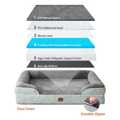 Modern orthopedic memory foam dog bed