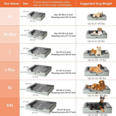 Modern orthopedic memory foam dog bed