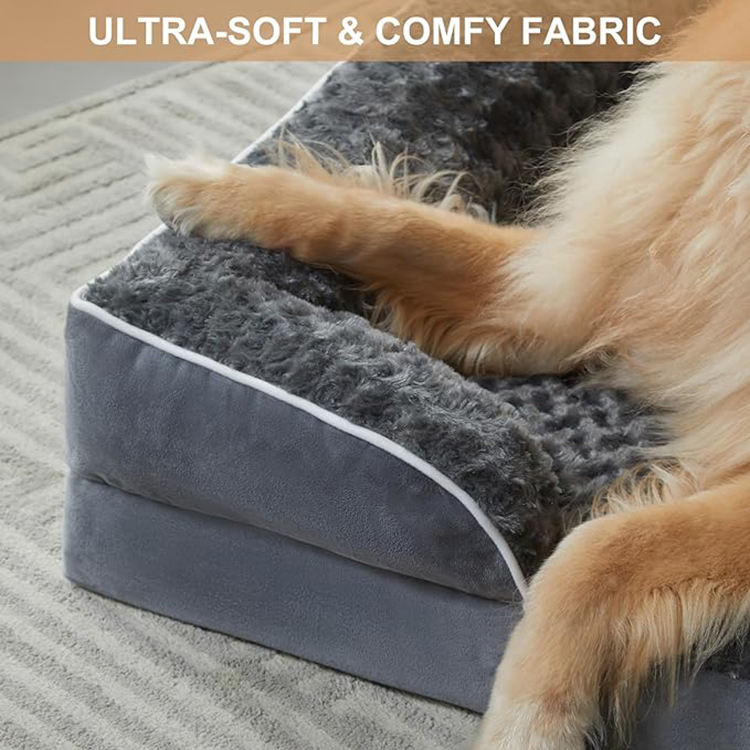 Luxury orthopedic plush dog sofa bed