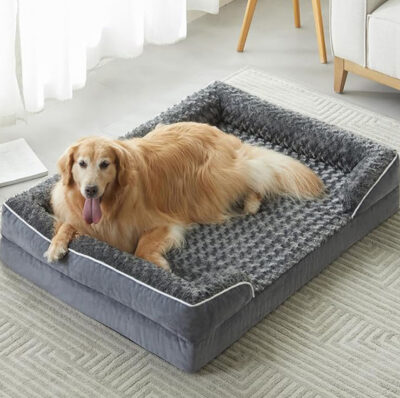 Luxury orthopedic plush dog sofa bed