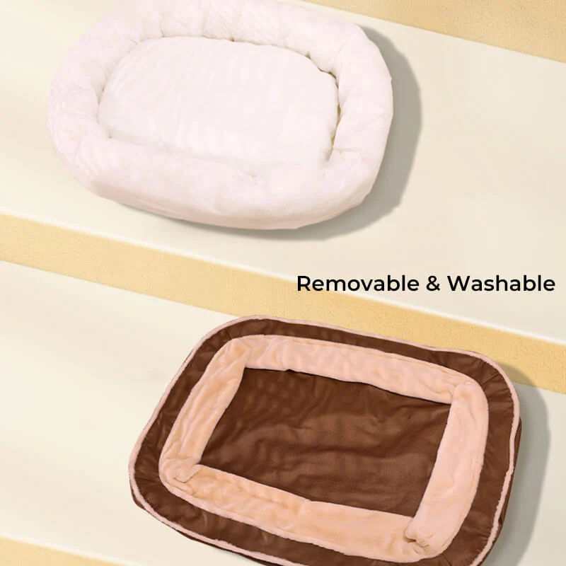 Large warm plush orthopedic dog bed