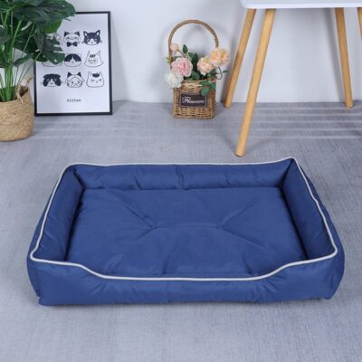 bolster dog bed with plush cushion
