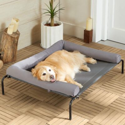 U-shape elevated cooling dog bed