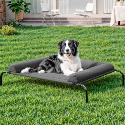 U-shape elevated cooling dog bed