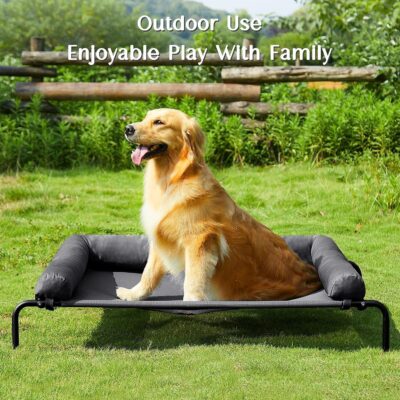 U-shape elevated cooling dog bed