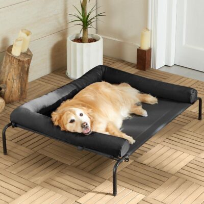 U-shape elevated cooling dog bed