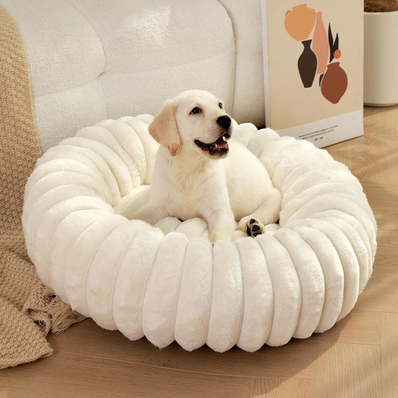 Wholesale fluffy donut pet bed