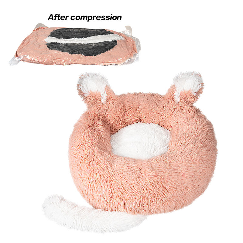 donut dog bed with ears and tail