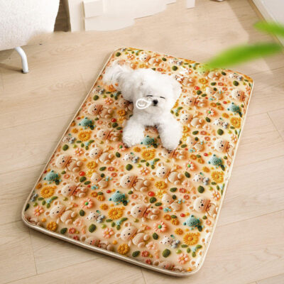 Ice silk all seasons dog bed with heating