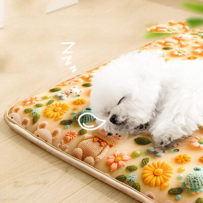 Ice silk all seasons dog bed with heating