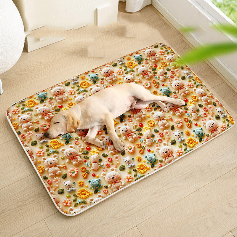 Ice silk all seasons dog bed with heating