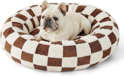 Luxury calming donut pet bed