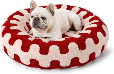 Luxury calming donut pet bed