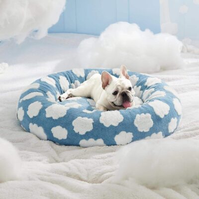 Luxury calming donut pet bed