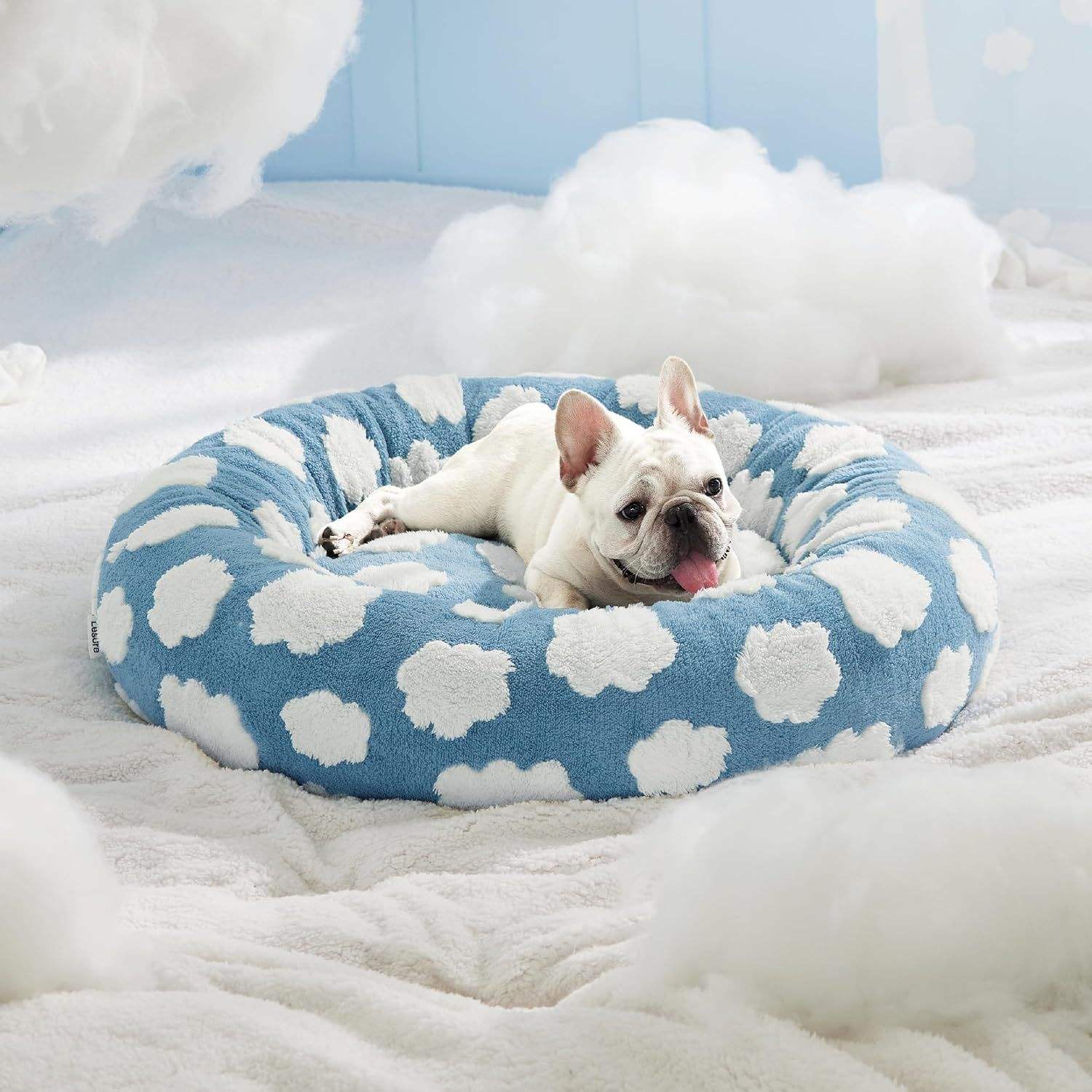 Luxury calming donut pet bed