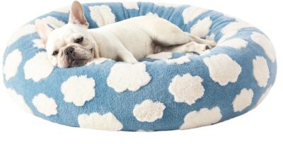Luxury calming donut pet bed