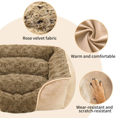 Luxury cave winter warm dog bed