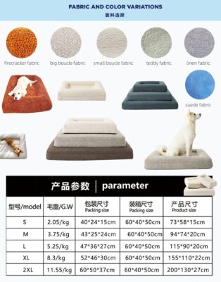 Custom luxury orthopedic dog sofa bed