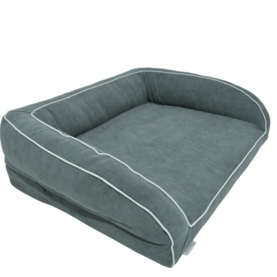 PETRA bolster dog bed with suede cover