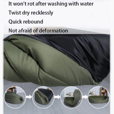 Washable orthopedic waterproof dog bed