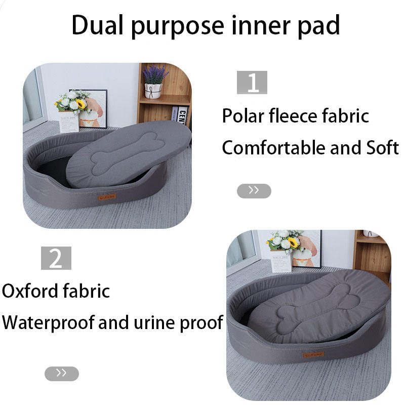 Washable orthopedic waterproof dog bed